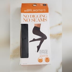 Blissful Benefits by Warner's black tights seamless size XL